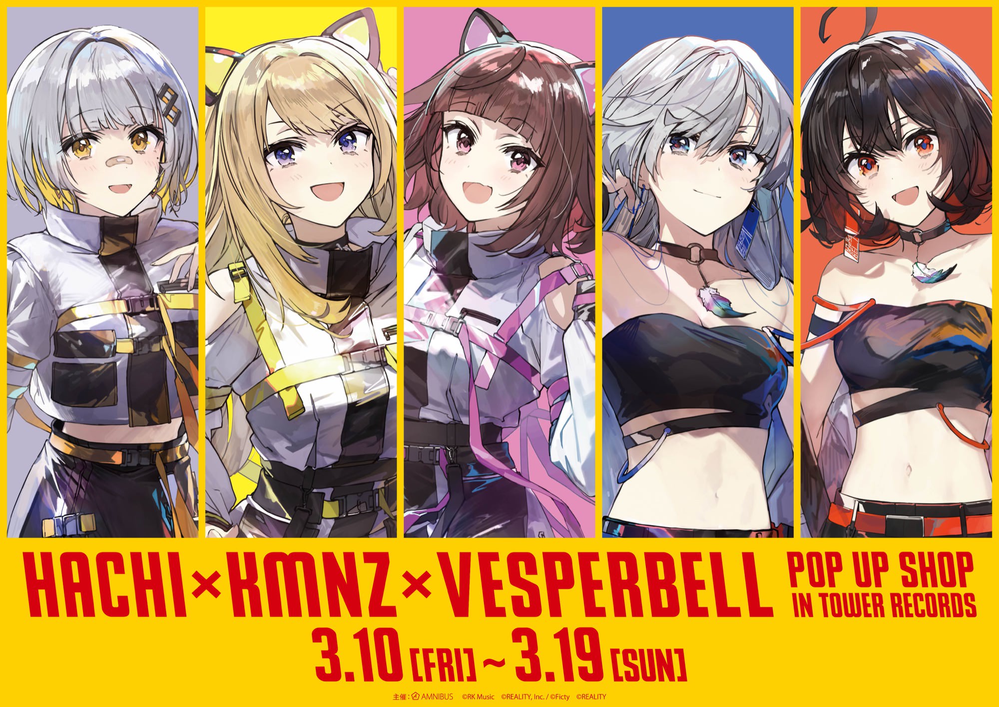 HACHI×KMNZ×VESPERBELLストア in タワレコ 3月10日より開催!