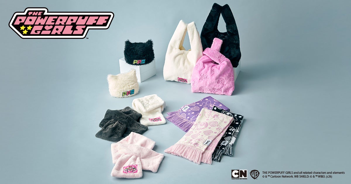 パワーパフ ガールズ 猫耳ニットやマフラー 10月中旬より発売!