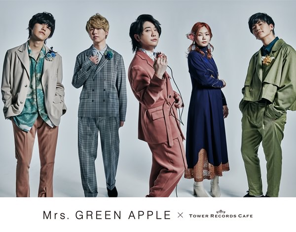 Mrs. GREEN APPLE × タワレコカフェ4店舗 7.4-8.2 ミセスコラボ開催!