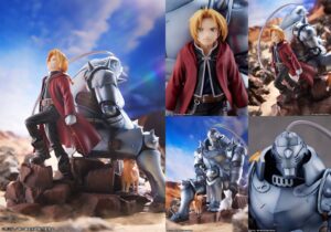 鋼の錬金術師 エド &amp; アルの兄弟 (+ 猫2匹) の完成品フィギュア 11月発売!