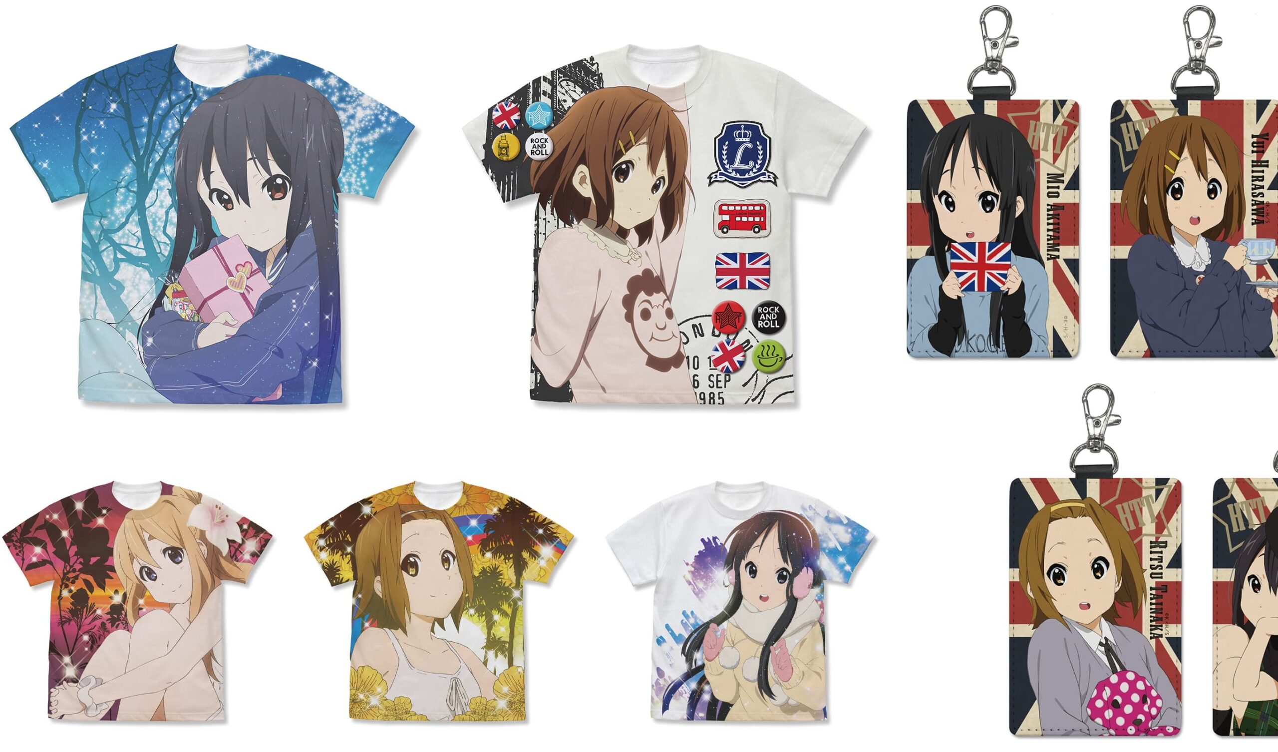 けいおん! 中野梓ら軽音部5人のUKモチーフが目を引く新作グッズ 3月発売