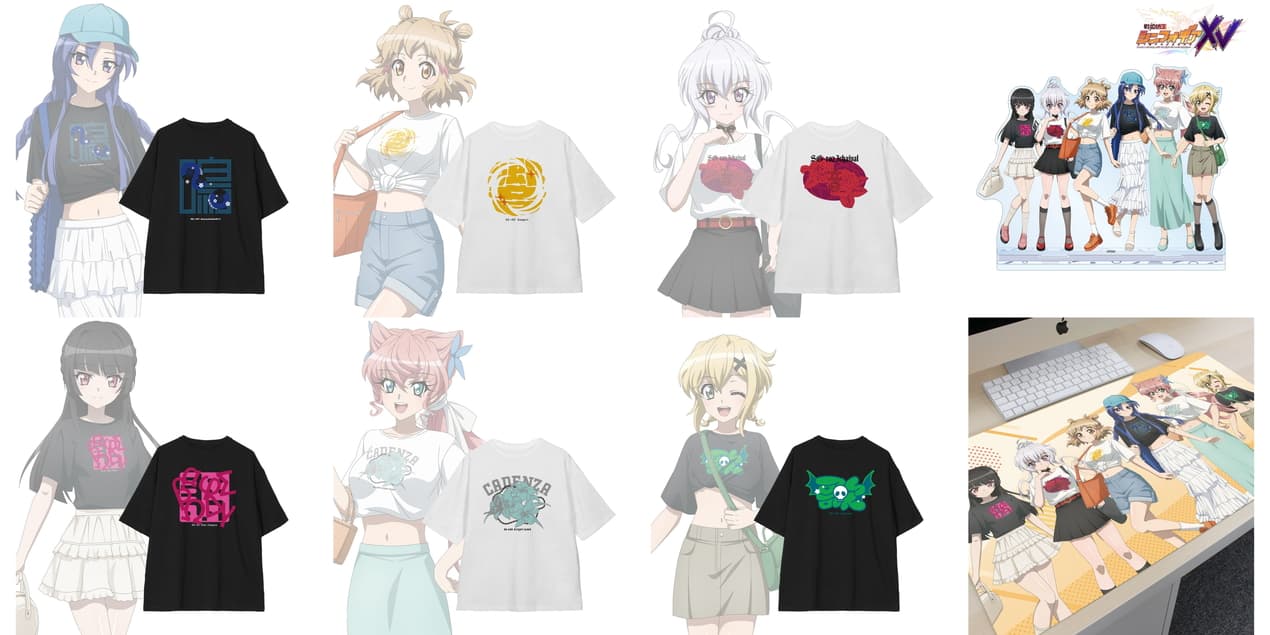戦姫絶唱シンフォギア 私服姿の描き下ろし&着用Tシャツ 一般発売