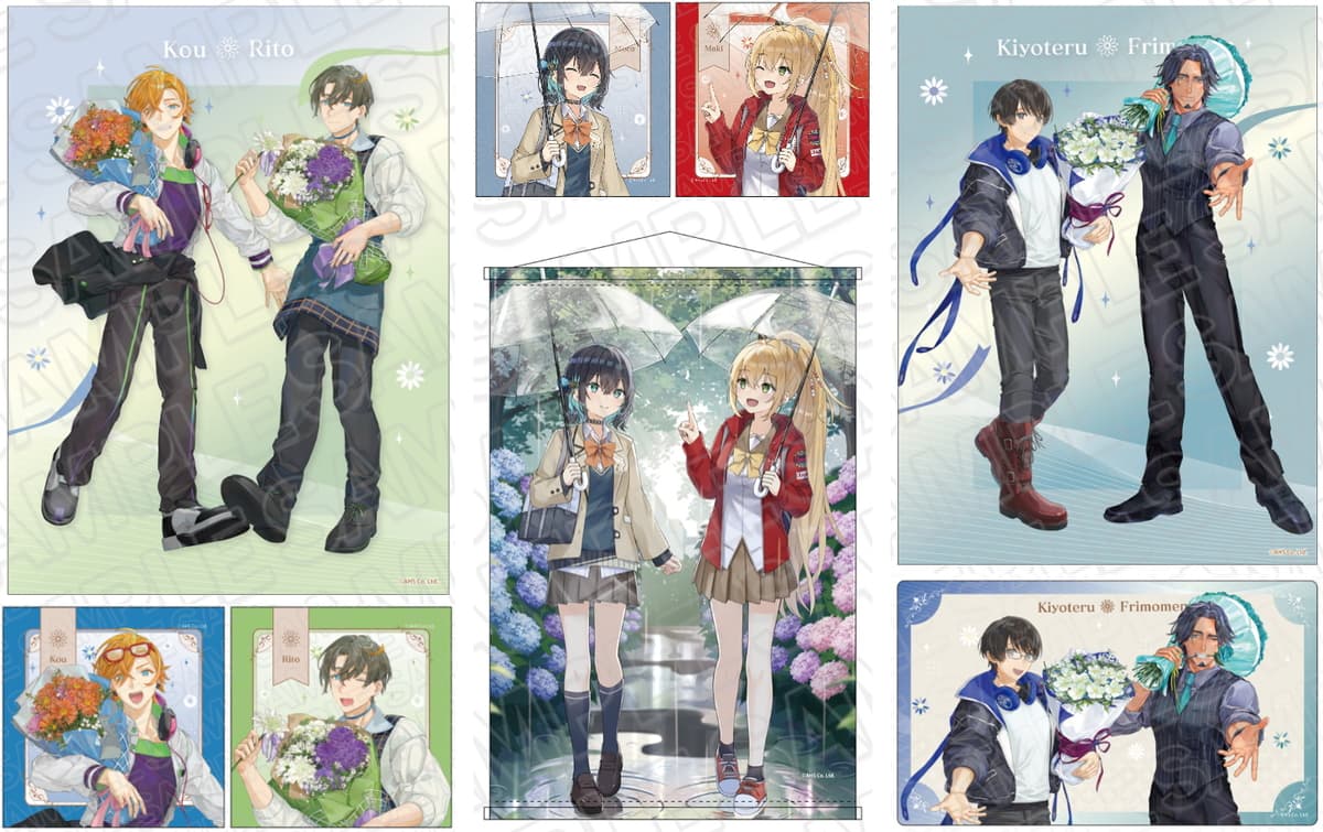 AHSキャラクターズ 雨と花に彩られた新作グッズ 9月一般発売!