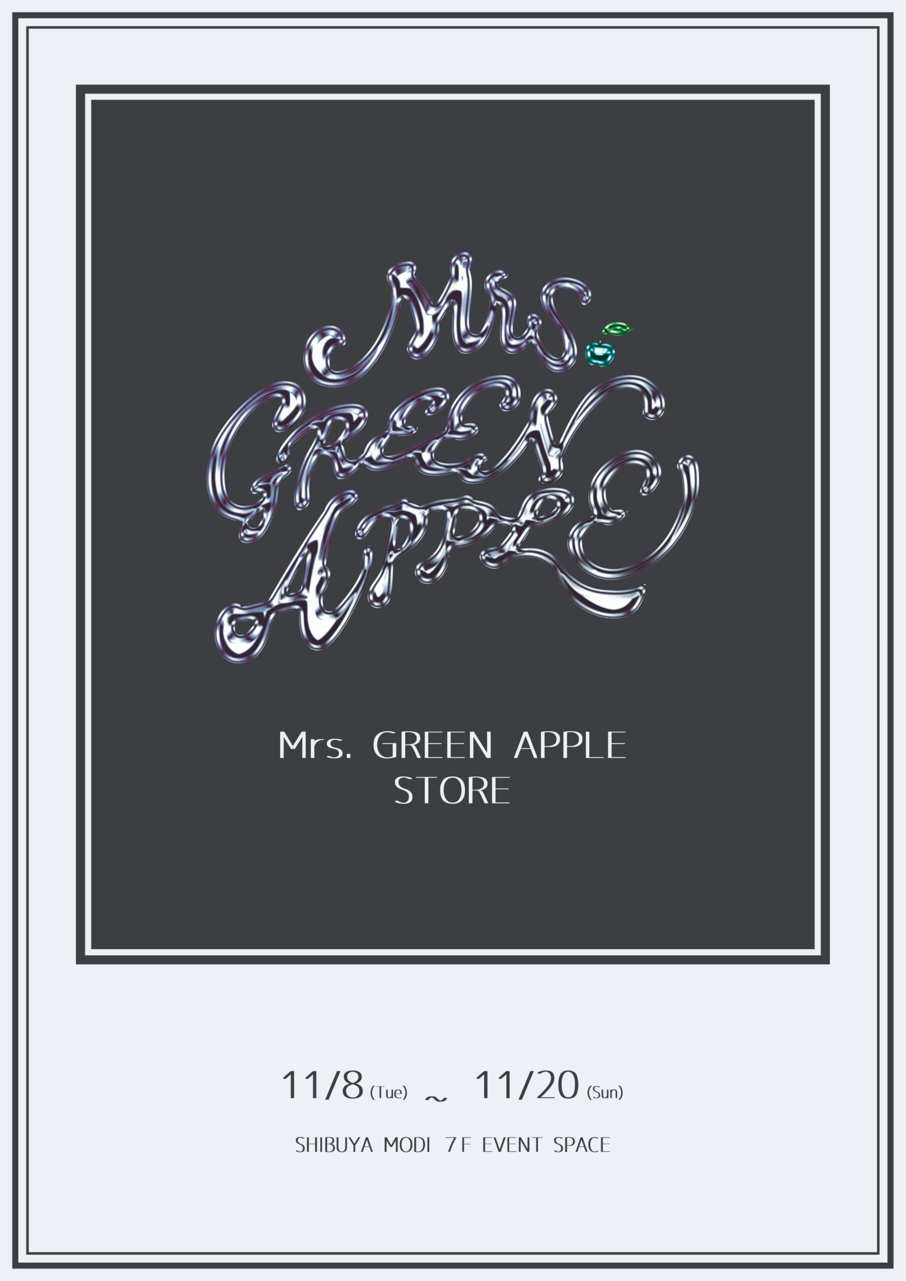 Mrs. GREEN APPLEポップアップストア in 渋谷 11月8日より開催!