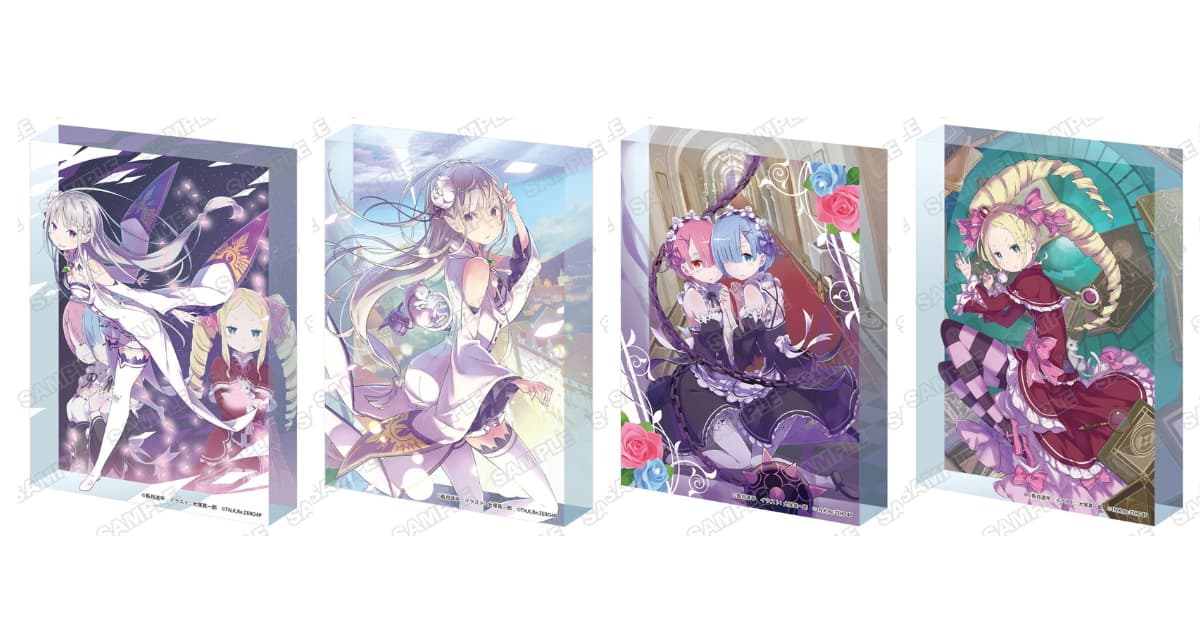 リゼロ 原作初期の表紙を使用 アクリルブロック&カード 12月発売