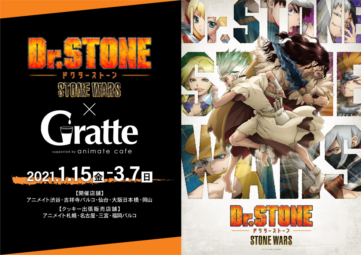 Dr.STONE(ドクターストーン) × グラッテ全国5店舗 1.15-3.7 コラボ開催!!