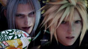 FF7 × どん兵衛  セフィロスが予想外の姿を見せるコラボ動画解禁!