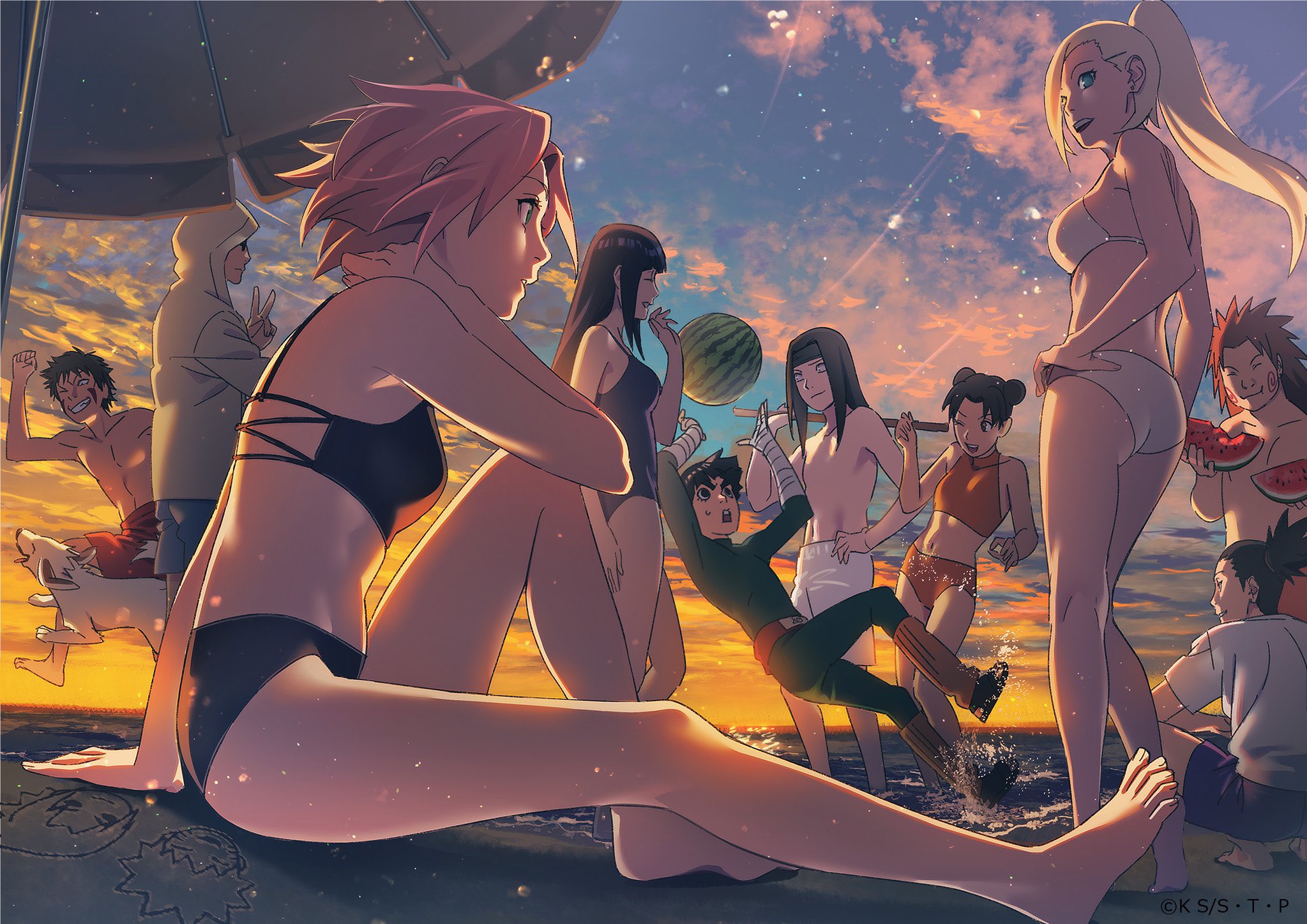 NARUTO 同期10人が海辺で過ごす 夏の終わりを告げる描き下ろし解禁!