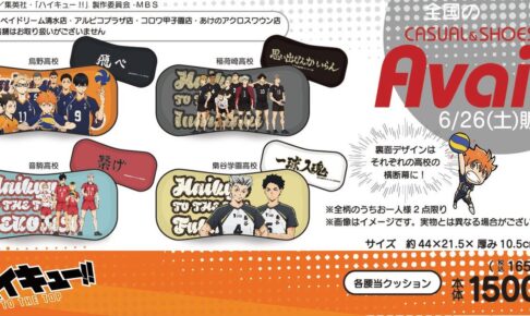 ハイキュー Avail アベイル 6月26日より4校のクッション発売