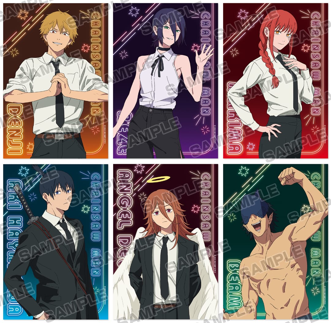 早川アキ　チェンソーマン　ネオン　缶バッジ　クリアカード　アニメイトフェア　特典 チェンソーマン 東京ドームシティ 缶バッジ カード ポストカード