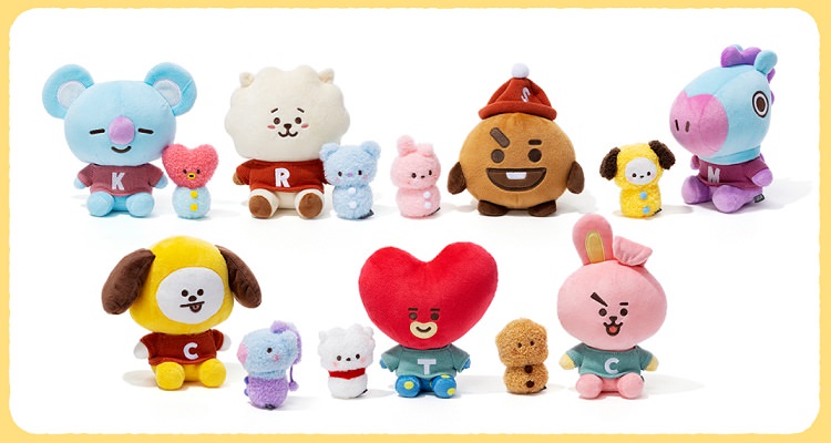 最旬ダウン BT21 CHIMMY 5周年記念 レインボーカラー クッション