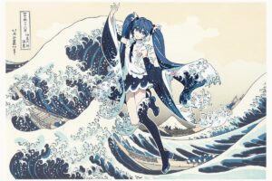 葛飾北斎×初音ミク Rella氏描くピアプロ「富嶽三十六景」10月発売