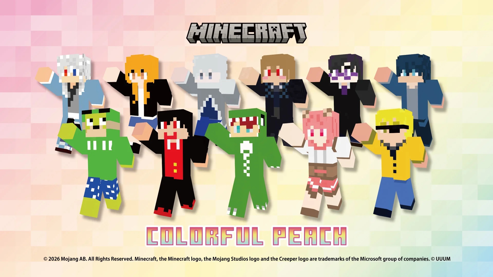 カラフルピーチ × マインクラフト コラボグッズ 受注販売実施中!