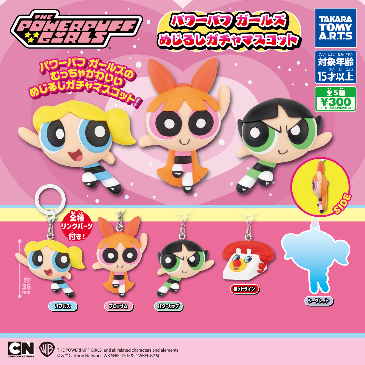 パワーパフガールズ めじるしガチャマスコット 8月発売決定!