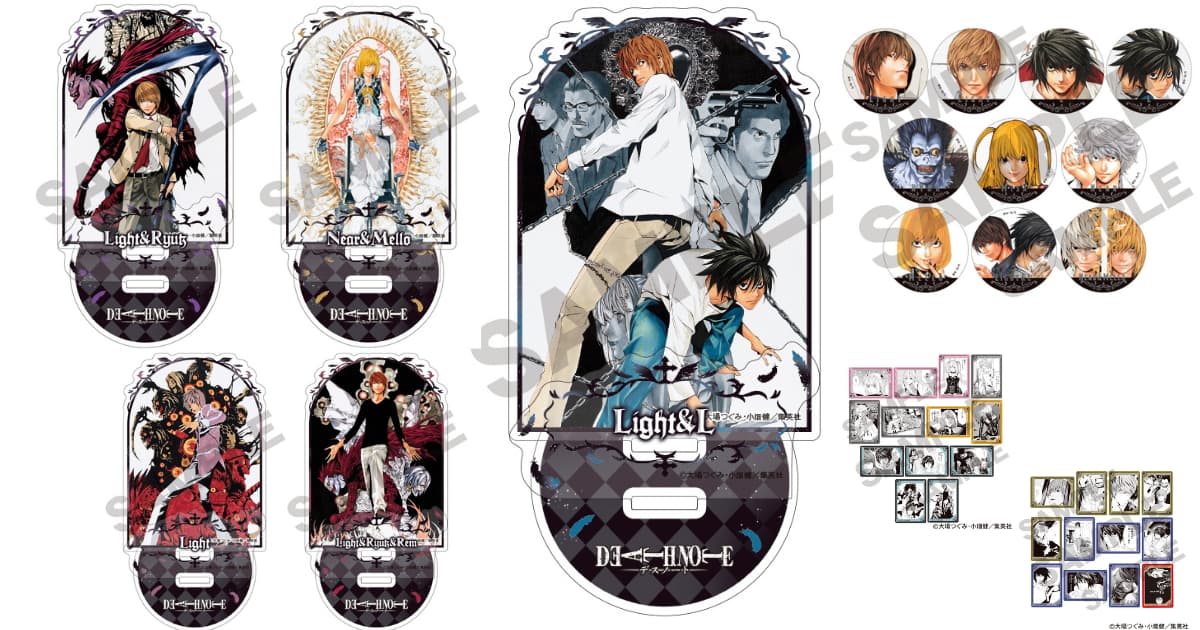 漫画「DEATH NOTE」夜神月やLの原作イラストグッズ 6月再販