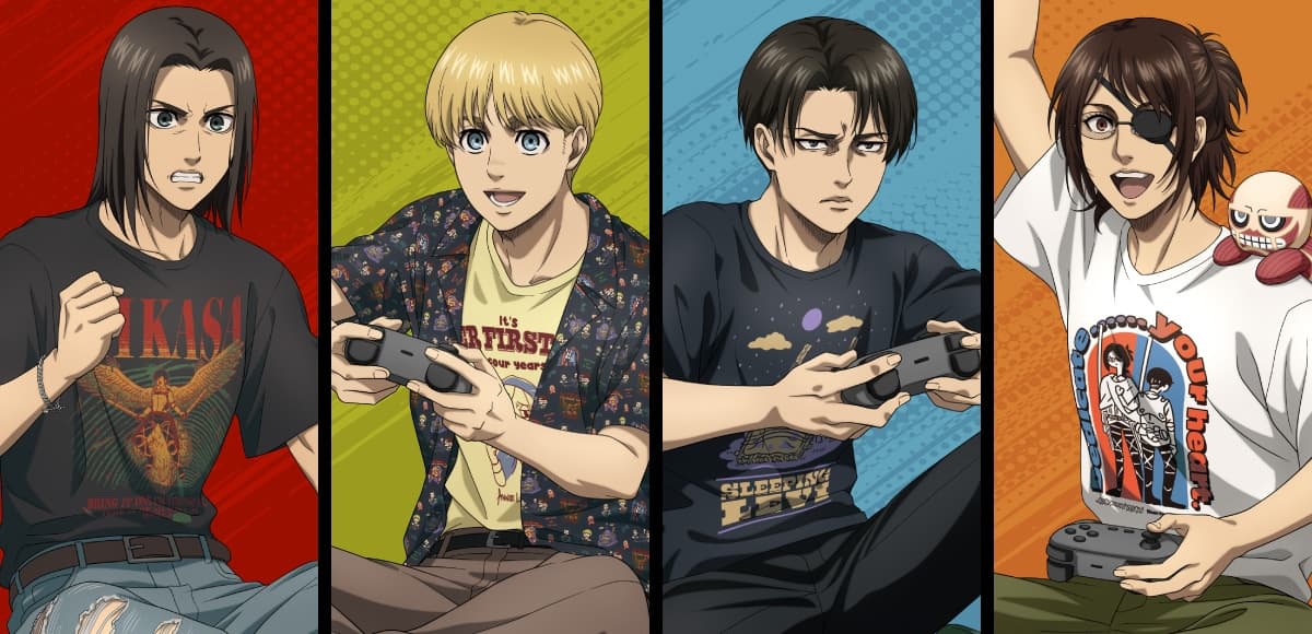進撃の巨人 ゲームに熱中する描き下ろし&ビット絵グッズ 8月発売
