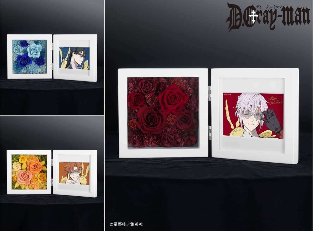 D.Gray-man 花々と原作イラストが引き立て合うフラワーアレンジ