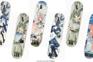 初音ミク×葛飾北斎「スケボーデッキ」登場! Rella氏描く全6種が12月発売