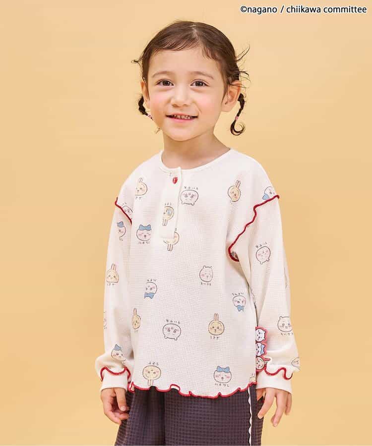 ワッフルヘンリーネックTシャツ (セットアップ可)