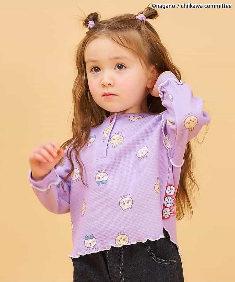 ワッフルヘンリーネックTシャツ (セットアップ可)