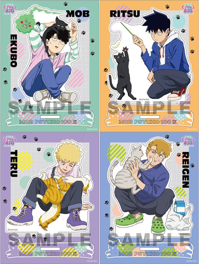 モブサイコ100 Ⅲ エクボら「猫と仲良しVer.」描き下ろしグッズ 8月発売!