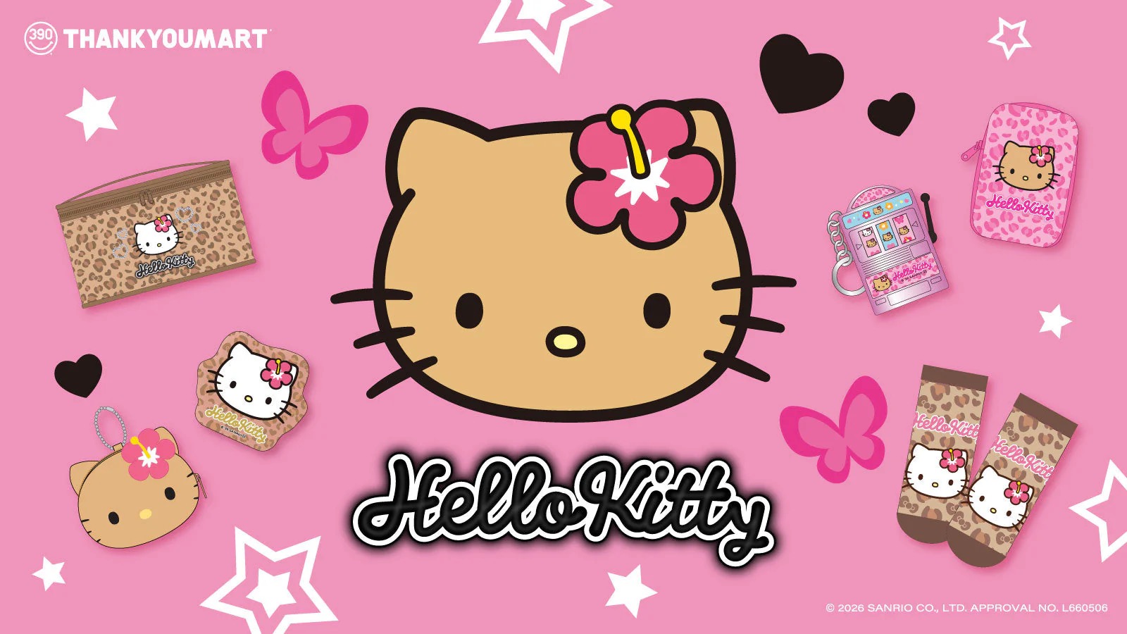 ハローキティ 平成ギャル風グッズ 3月下旬よりサンキューマートに登場!