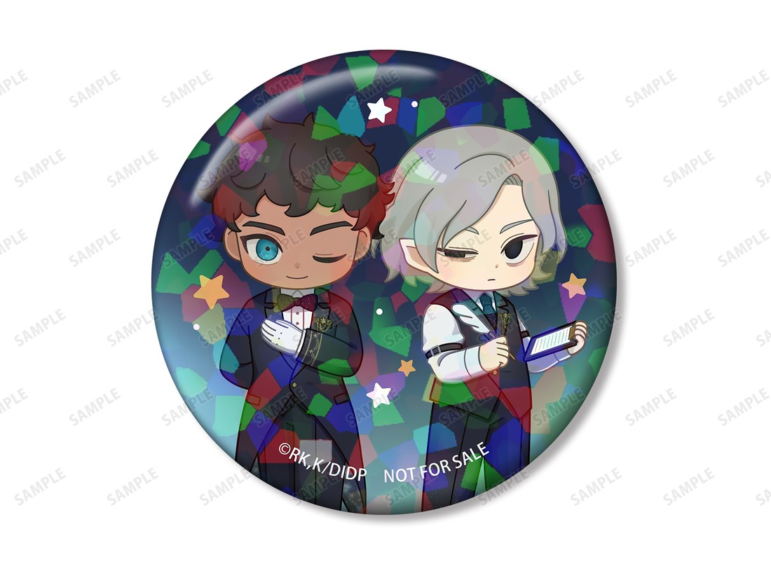 ダンジョン飯 カブルー&ミスルン ちびキャラ 星空メイド・執事ver. ホログラム缶バッジ(AMNIBUS&アニメイト限定特典)