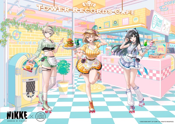 NIKKE カフェ in タワレコ 渋谷/名古屋/大阪/福岡 5月1日より開催!