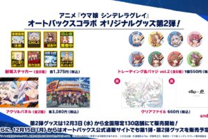 ウマ娘シングレ × オートバックス コラボグッズ第2弾 12月13日より発売!