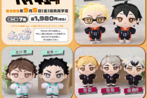 ハイキュー!!「ぬいパル 第二弾」及川・岩泉らぬいぐるみマスコット 発売!