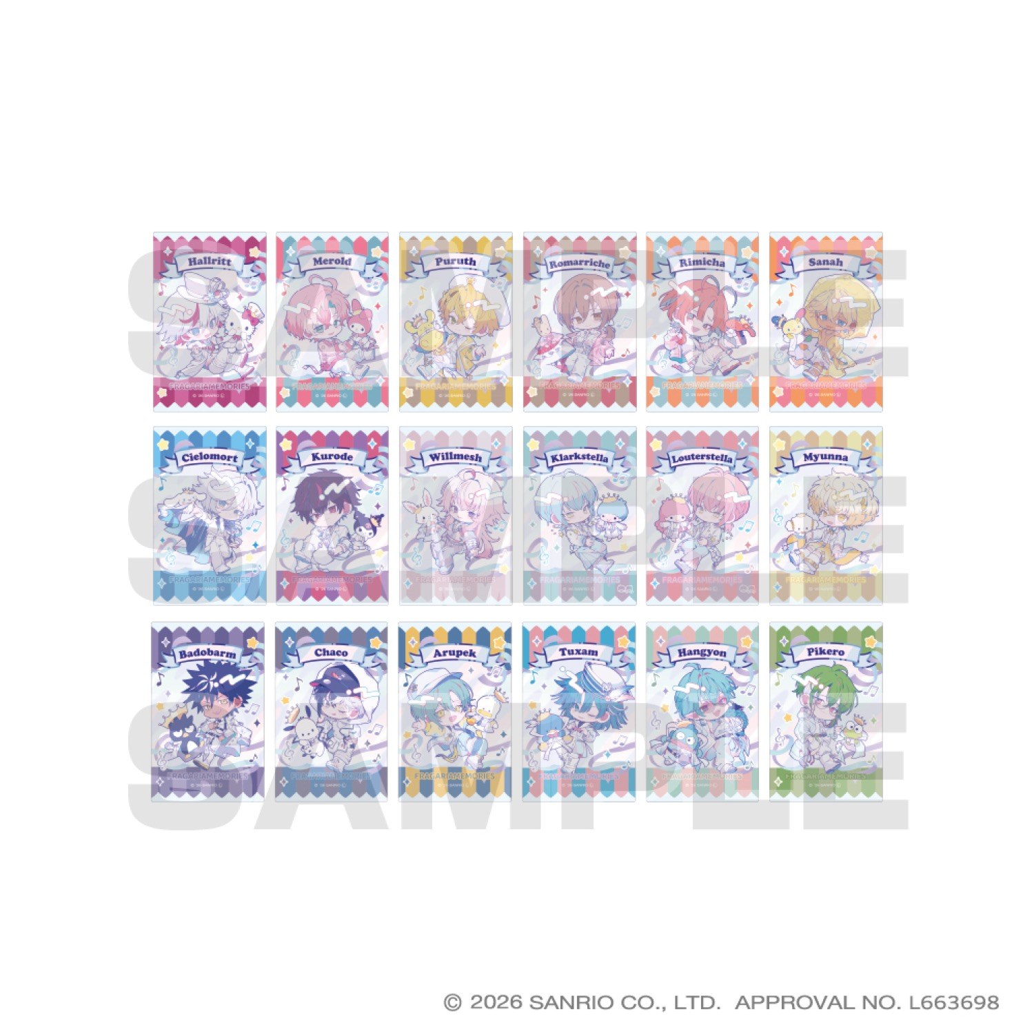 フラガリアメモリーズ CAST LIVE POP-UP SHOP トレーディングフォト風クリアカード 全18種