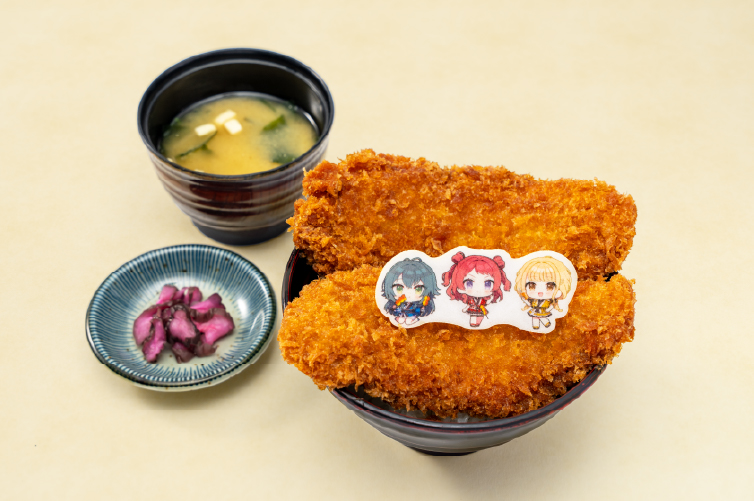 学園アイドルマスター 祭の湯 花海咲季と月村手毬と藤田ことねの絶品!!わらじかつ丼