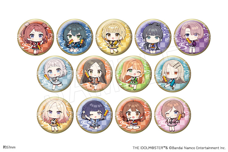 学園アイドルマスター 祭の湯 トレーディングホロ缶バッジ 祭の湯ミニキャラver.(全13種)