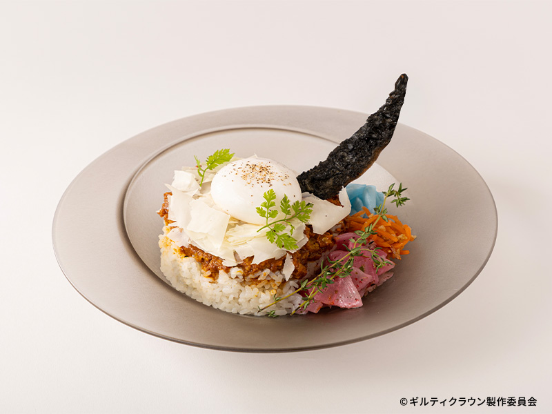 Guilty Crown Kabane-ri Cafe: Kabane-ri Hamburger Steak Plate with Heart Membrane