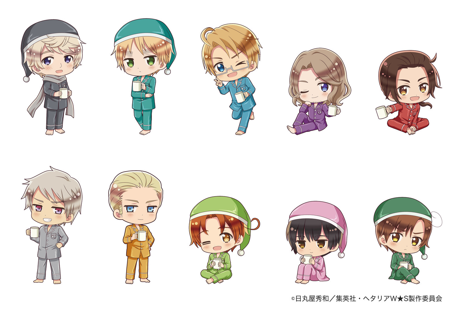 ヘタリア World★Stars × サンシャインシティプリンスホテル 描きおこしちびキャラ