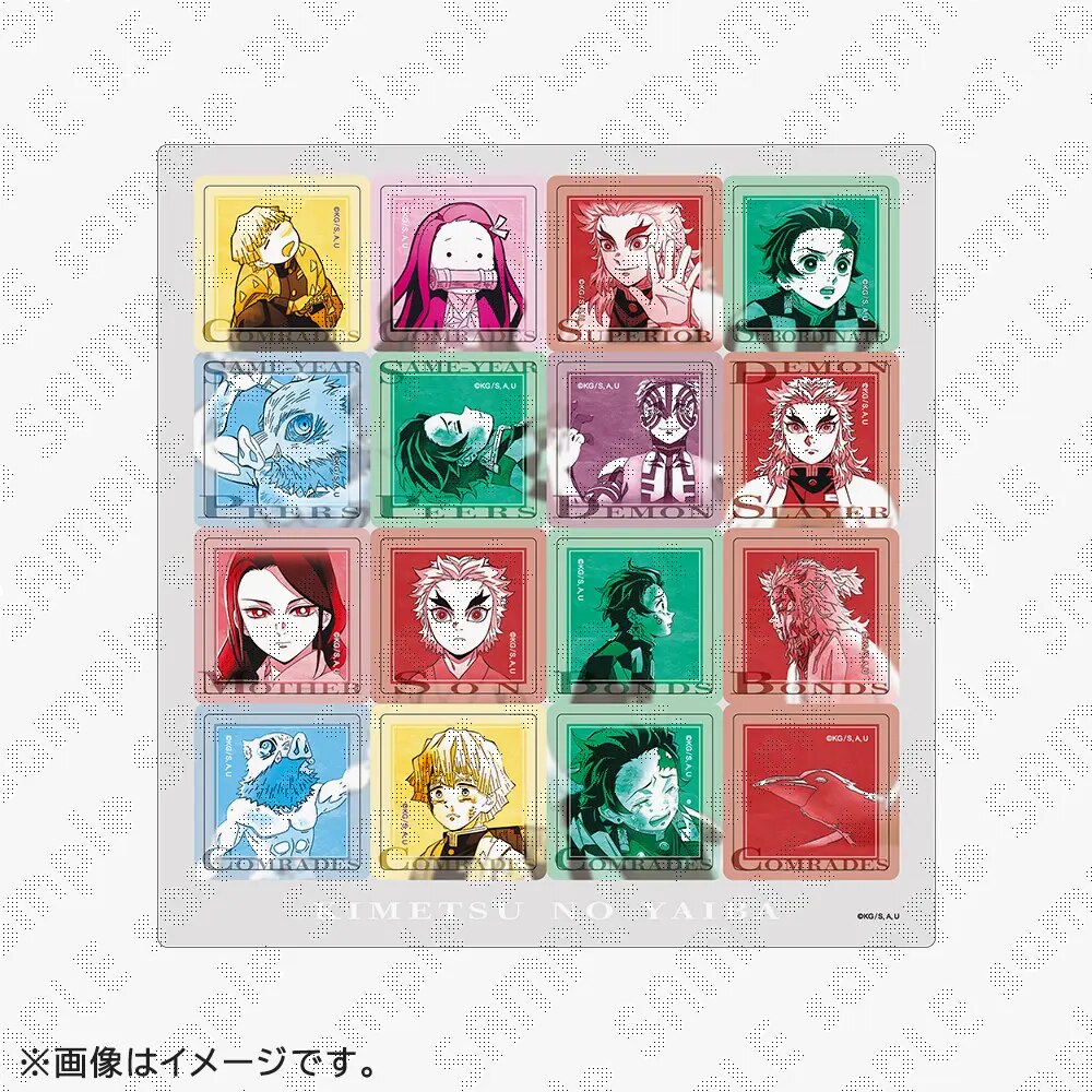 Demon Slayer: Kimetsu no Yaiba - Mugen Train Arc Season 2 'En' Acrylic Tile Sticker 'Upper Moon Three & The Flame That Is Passed On”