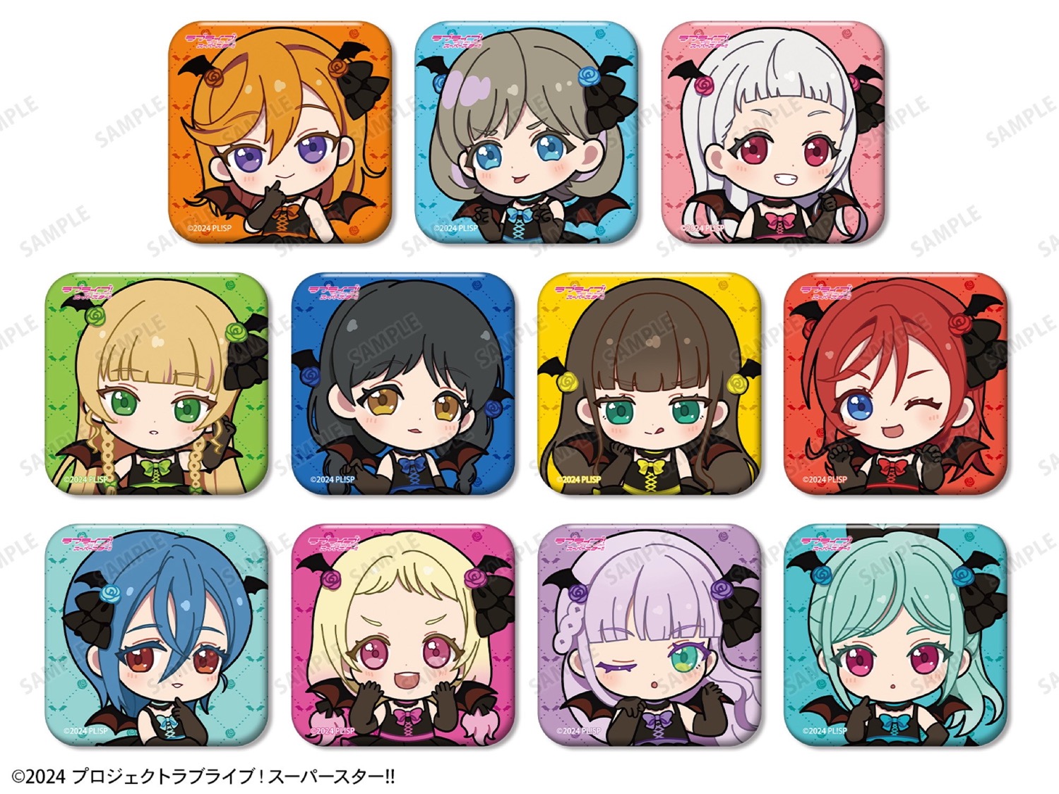 トレーディング ちびキャラ 悪魔ver. スクエア缶バッジ(全11種)