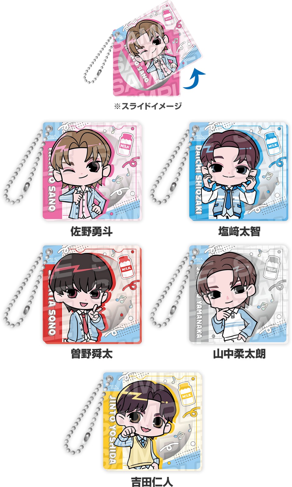 M!LK ローソン キャンペーン アクリルミラー 全5種