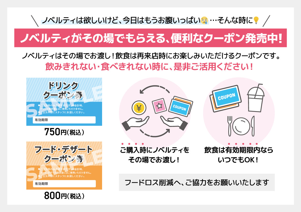 モブサイコ100 Ⅲ「Retro Flower Cafe」フード・デザートクーポン/ドリンククーポン