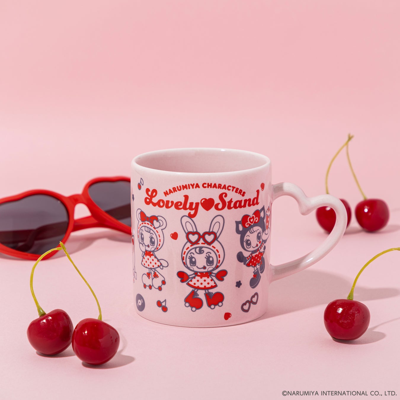 ハートハンドルマグカップ
