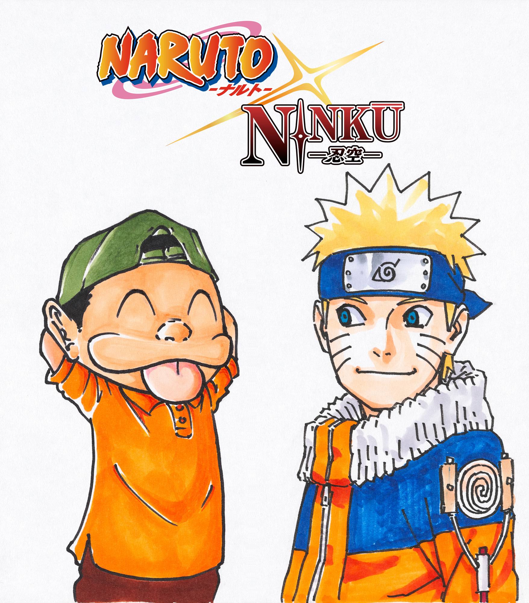 NARUTO ナルト × NINKŪ 忍空 特別イラスト 風助とうずまきナルト
