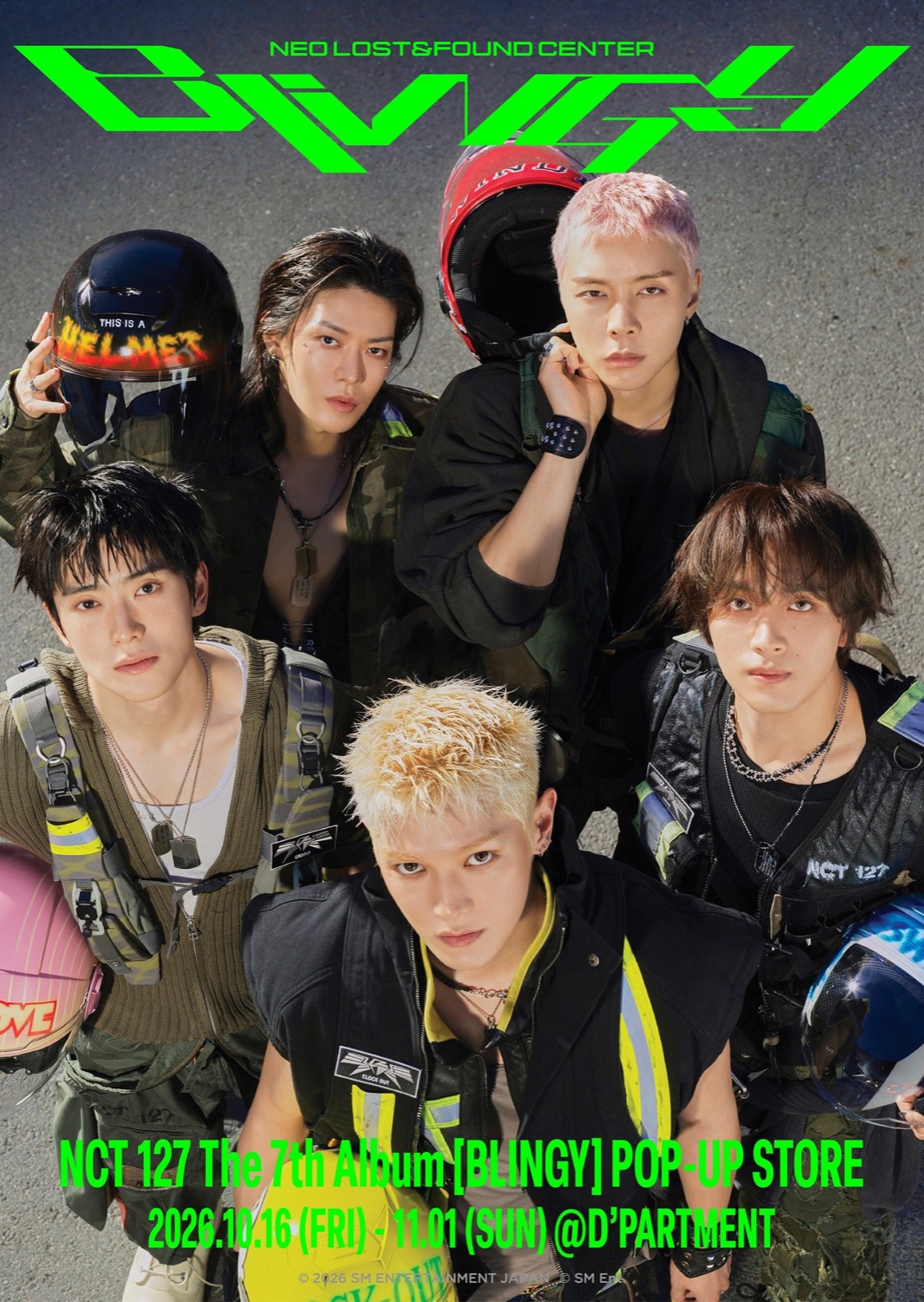 NCT 127 The 7th Album BLINGY POP-UP NEO LOST&FOUND CENTER TOKYO Key Visual