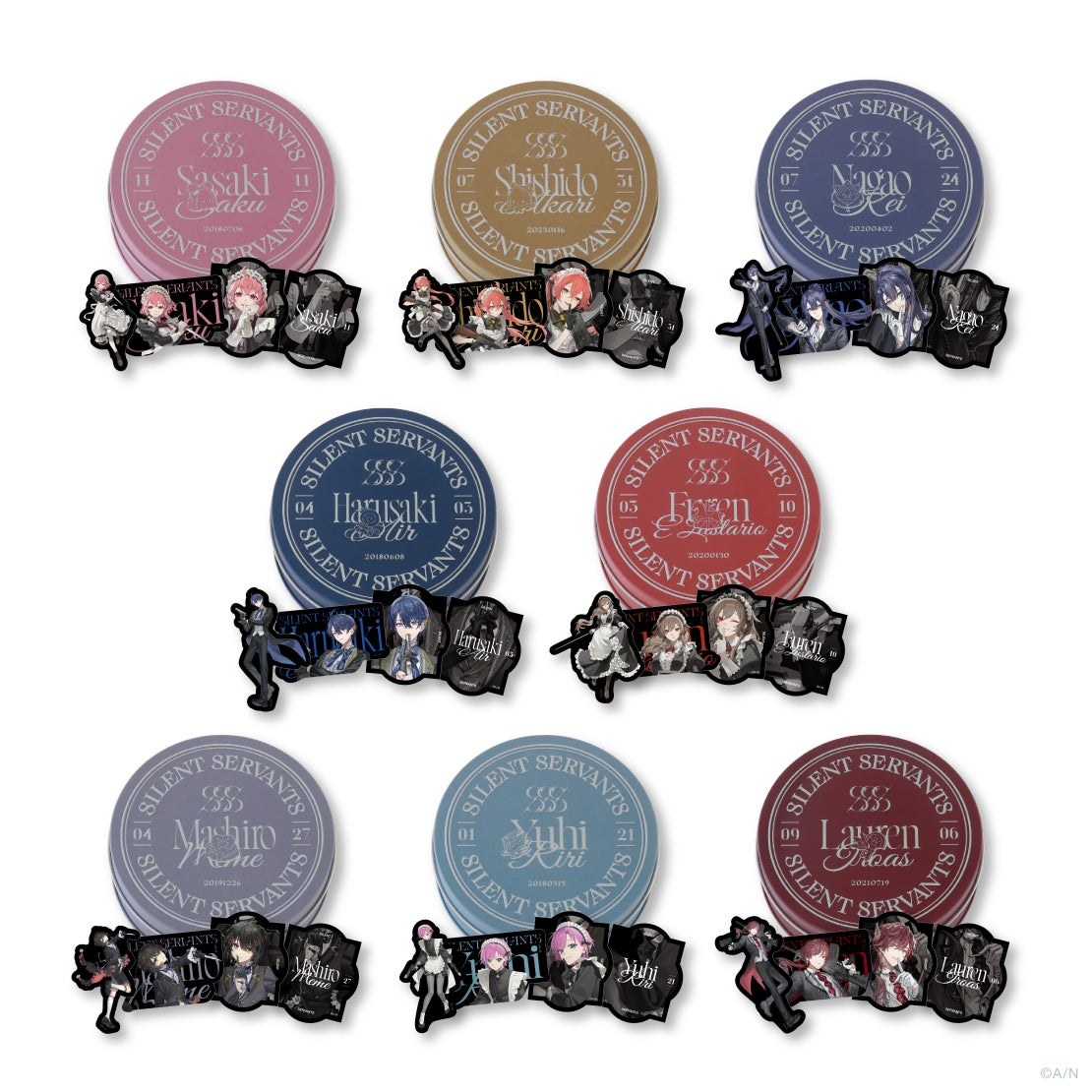 にじさんじ SILENT SERVANTS 缶入りステッカーセット