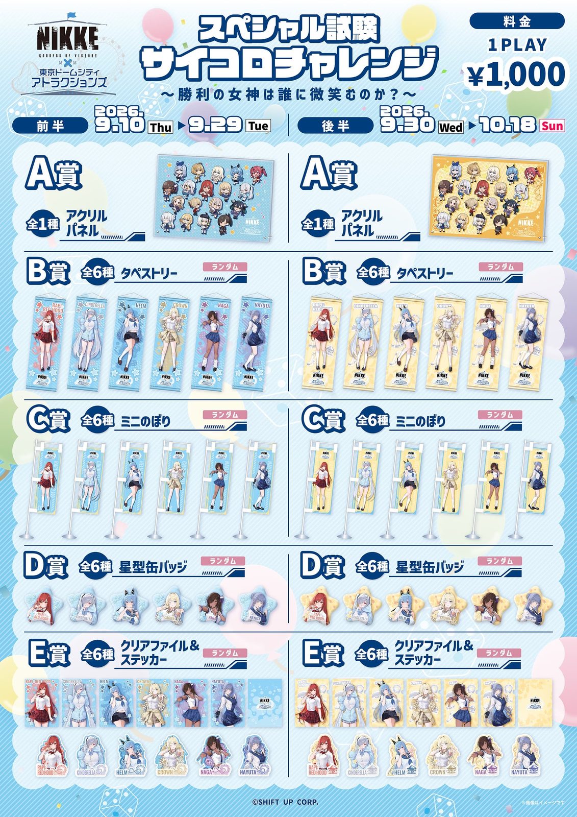 NIKKE「遊園地を奪還せよ、指揮官!」ミニゲーム スペシャル試験サイコロチャレンジの景品