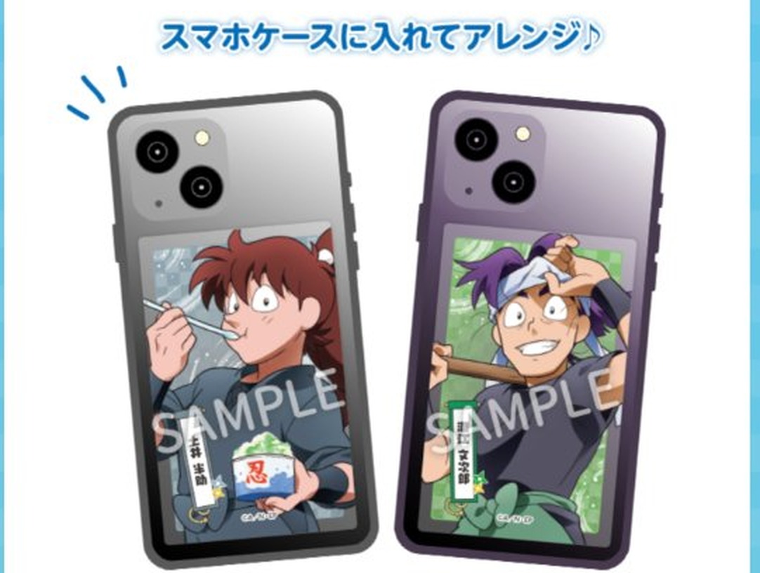 忍たま乱太郎 オリジナルクリアシート スマホケースに入れたアレンジ例