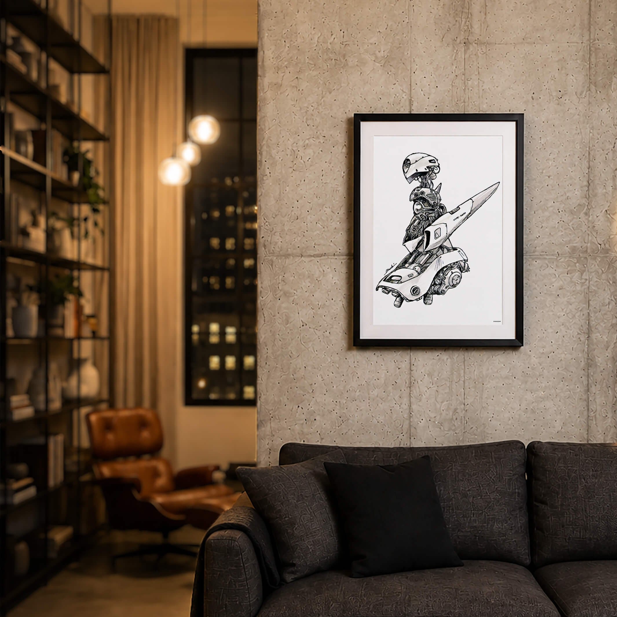 Mobile Police Patlabor - Art of GEN 【RELOAD】 メタルキャンバスアート 展示イメージ