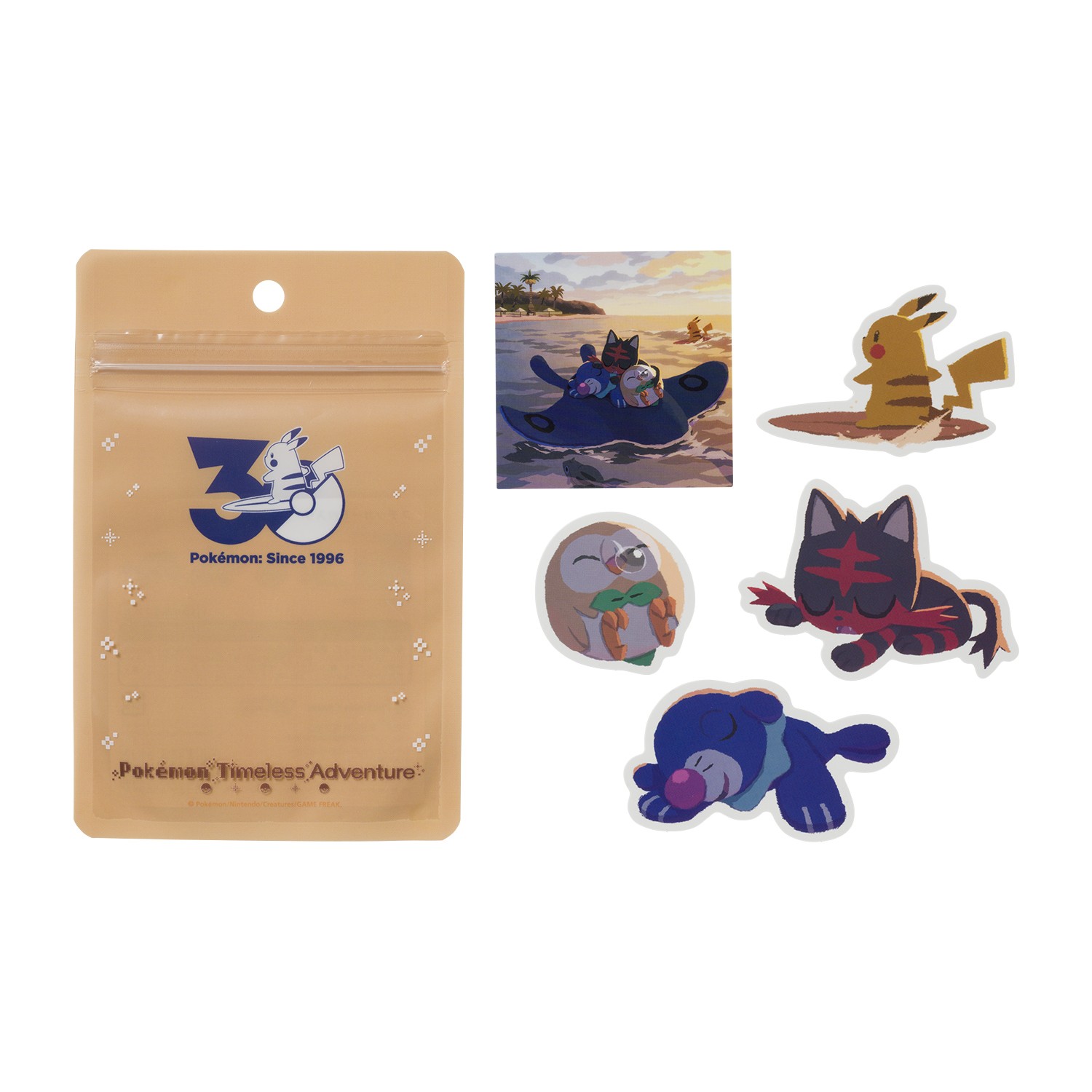 宝可梦《Pokémon Timeless Adventure 阿罗拉》贴纸套装
