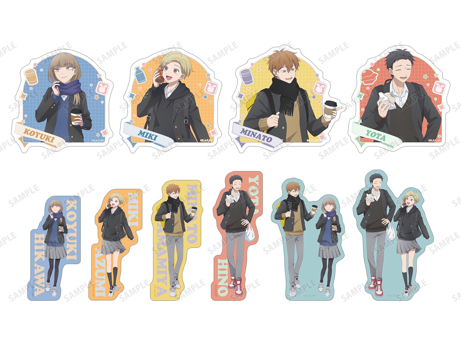 TVアニメ『氷の城壁』POP UP SHOP 描き下ろし 放課後寄り道ver. トレーディングダイカットステッカー