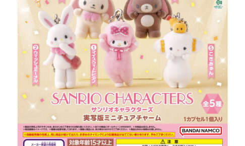 サンリオ 実写版ミニチュアチャーム カプセルトイ 10月より登場!