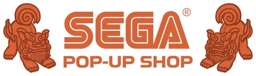 Special SEGA POP-UP SHOP logo featuring Shisa